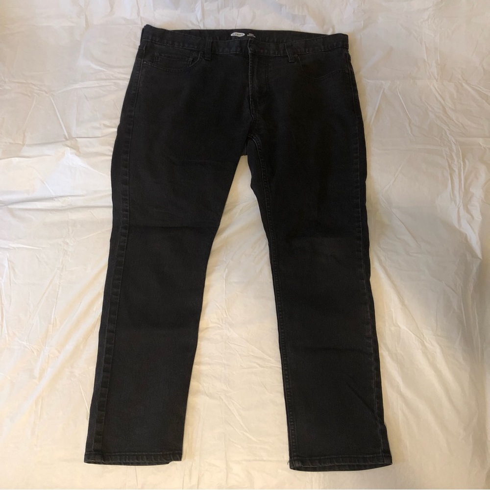 ON Mens 38x30 Skinny Built-In Flex Black Jeans